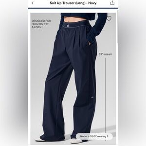 Navy Suit Up Trousers (long length)